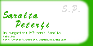 sarolta peterfi business card